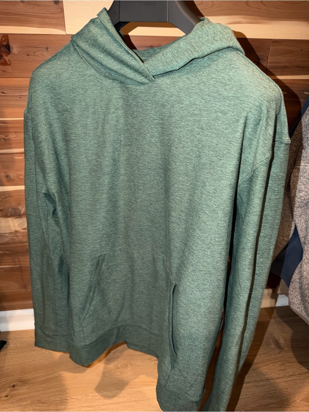 Outdoor Voices - Heathered Green Hooded Sweatshirt